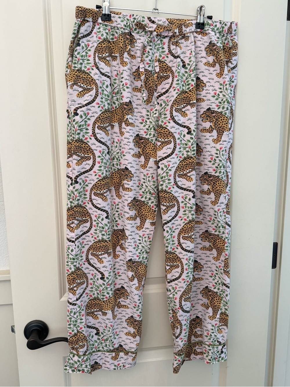 Printfresh Bagheera Leopard Organic Cotton Poplin Pajama Pants Size Medium